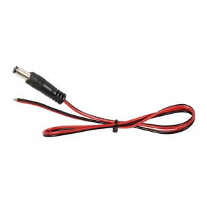 DC 5.5*2.1mm Male Plug Connector Power Cable Black Red Parallel Wire for CCTV