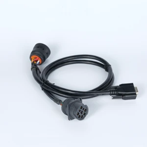 Custom Black Automotive Truck Wiring Harness Deutsch 9 Pin Male to Female J1939 Plug HD16-9-1939S Cable Assembly