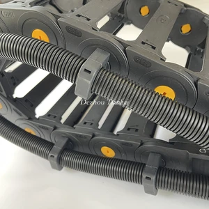 High-Speed Running CNC Machine Tools Nylon Fully Enclosed Load Bearing Flexible Bending Reinforced Cable for
