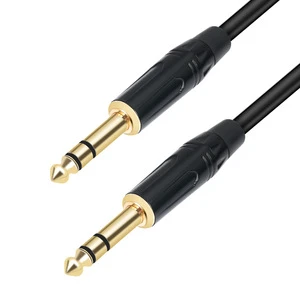 6.35mm Audio Jack to Jack Cable for Electric Guitar PVC Jacket with 1080p Resolution and Braid Shielding