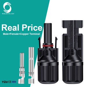 WSPVCC CE IP67 Waterproof 2.5mm2 4mm2 6mm2 30a 1000v PV DC Solar Panel Cable Solar Connector For Solar Photovoltaic System