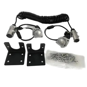Trailer Parts 7 Pin Connector Truck Trailer Connector Waterproof Camera Coil Suzi Cable for Trailer Motor Home Camera System