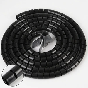 Spiral Wrapping Band Cable Management Sleeve PE Wire Hide Tube for Home Office PC Gaming Setup Anti Chew Guard Model