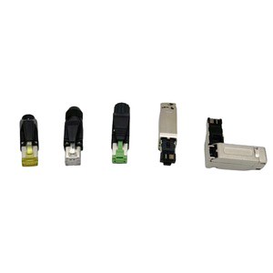 Factory Shipped 4Pin Straight 90° Network Cable Male Rj45 Connector Waterproof Metal Ethernet Connectors