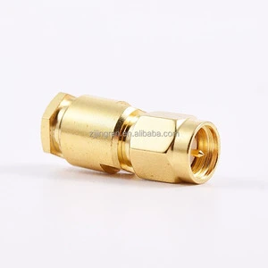Gold Plated 50Ohm Male RF Coaxial Connector Straight Plug CLAMP TYPE RG58 RG142 CABLE Articulating Connector Connectors