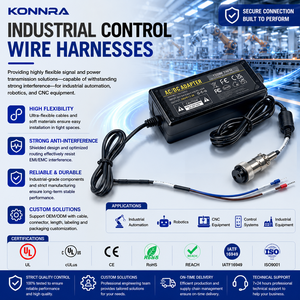 High Flexible Industrial Control Wire Harness Anti-Interference PVC For Motorcycle Automobile Automation Systems IP68 Rated