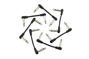 6 Inch Guitar Patch Cable Guitar Effect Pedal Cables Black 6 Pack Flat Patch Cable for Effect Pedal