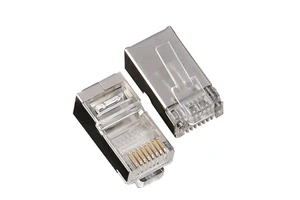 High-quality Metal Shielded RJ45 Ethernet Connector Pure Copper Cat5e 8p8c Male Crystal Fast Network Connecteurs Cat6