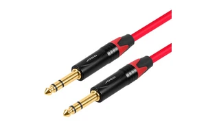 Dual Color Guitar Cable Instrument Cable 6.35mm Gold Plate Audio Cable Electric Guitar Leads