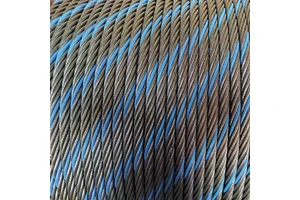 Manufacturer Steel Wire Rope With Blue Strand Asphalt Coating A1 A2 Grease Wire Cable 35x7 6x36 7*1919*7 Galvanized Crane Use