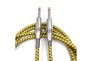 Swift Horse Braided Durable Yellow Guitar Cable 3/5/10 Meters for Electric Guitar Bass Guitar Amp High Quality Audio Instrument