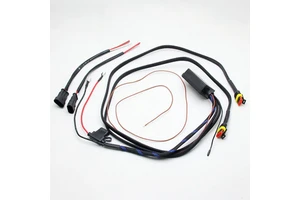 One-to-Two Headlight Wiring Harness LED Spotlight Switch PVC/PBT Light Cable Assembly Rubber Left Right Flash for Cars