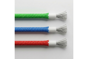 200C Silicone Rubber Fiberglass Braided Wire 14-24 AWG 300/500V Heat Resistant Cable For Electric Oven & Home Appliance