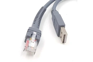USB to RJ45 Barcode Scanner Cable PVC Jacket Braid Shielding Coil Packing USB 2.0 Connector for Scanner Printer Computer