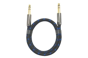 1/4 Inch TRS Instrument Guitar Cable Straight 6.35mm Guitar Bass AMP Cord Quarter Inch 6.5mmMale Jack Stereo Audio Balanced Line