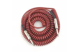 Electric Instrument Cable Guitar Straight to Straight Guitar Audio Instruments Cable Spring Curl Wire Coiled Shielded PU