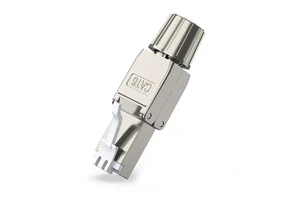 Zinc Alloy Cat6a RJ45 Shielded Modular Plug Field Termination Toolless Connector