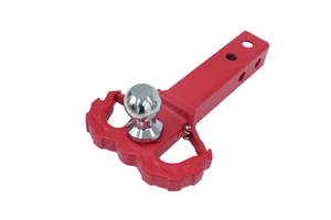 Professional Multi-Function Towing Ball Mount OEM Logo Forged Alloy Steel Double Recovery Hook Hitch Kit Black Red 50 lb