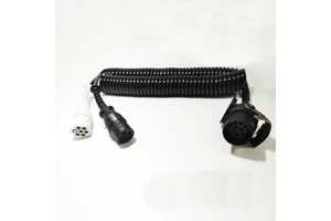 China 15 Pin ABS Pur Power Spiral Code 7 Core Trailer Spiral Cable for Sale