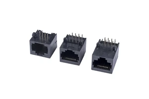 RJ45 58-8P8C Female Connector Copper Material PCB Mount Network Module Rj45 Coupler