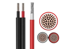 Factory Customize PV Energy Storage Connection Cable Twin Core Red Black Solar Battery Cable