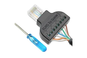 RJ45 Male to 8 Pin AV Screw Terminal Connector Screw Adapter Block Cable Network Plug Ethernet for CCTV Digital Internet plug
