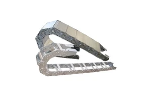 Metal Drag Chain Semi-Closed/Full Close Stainless Steel Drag Chain High Flexible Wire Track Reinforced Bridge Drag Chain