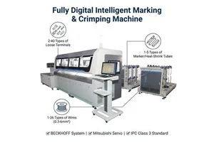 Industrial Secondary Wiring Harness Digital Intelligent Fully Automatic Cutting Stripping Automatic Wire Processing Machine