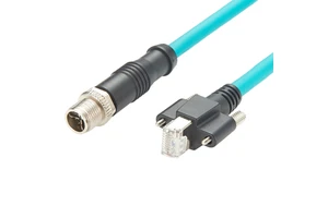 Premier Cable CAT6A M12 8 Position X-Code Male Female Panel Mount High Flex Gold-Plated Contacts IP67 Industrial Ethernet 120V