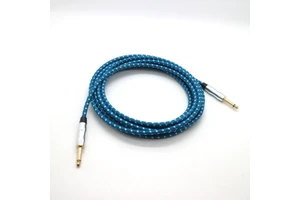 Wholesale OEM 3m/5m/10m Colored Braided PVC/Nylon Guitar Cables 1/4-inch Gold-Plated Foil Shielded Stereo Balanced Audio Cables