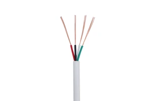 2464 Electronic Cable 28/26/24 Four-core Charging Audio Power Cable 4-core White Sheathed Signal Cable