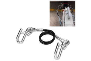 Trailer Safety Cable 27.6 Inch S Hook Spring Safety Rope RV 3500lbs Weight Capacity Safety Towing Cable