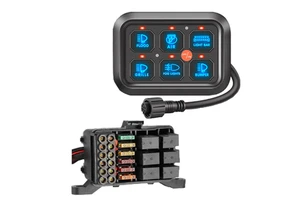 New Orange LED Light Bar & 6 Gang Switch Panel with Control Box Smart 24V 160A IP53 Rated