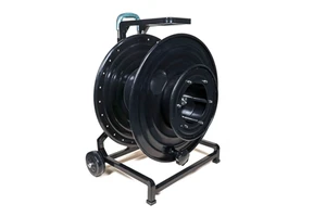 Pre-assembly fiber optics cable reel metal & plastic cable drum