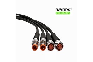 Industrial M8 Series 3pin IP67 Single-ended Prefabricated Control Cables Harness Straight Male M8 Circular Connector