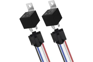 Automotive Relay with Harness JD2912 24V 40A 4 Pin SPST Harness Sockets for Automotive Truck Van Motorcycle Boat GPS Tracker