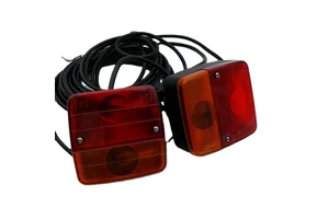 Trailer Accessory Kit Brake Stop Turn Running License Lights with 7.5M Cable and 7 Pin Trailer Plug 12V Universal Trailer Lights