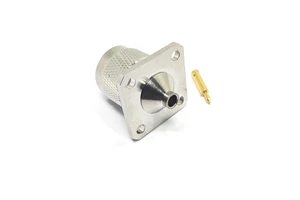 Factory supply N Type Male Plug flange panel For RG402 RG141 Cable 4 Holes rf coaxial N connectors Converter in stock
