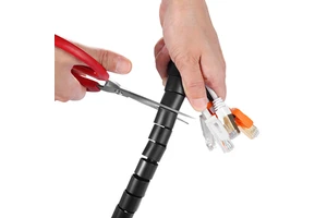 Hotsale Cable Wire Sleeves, Wholesale Black White Wrap Gray Color Spiral Cable Management/