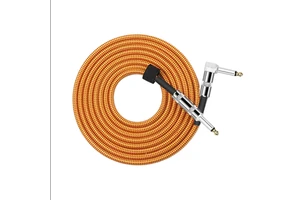 Oxygen-Free 6.35mm Mono Jack Shielded Guitar Cable Noise-Reducing Braided Copper Cable for Audio & Video