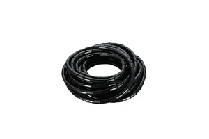 6MM Black Spiral Wrapping Band Cable Sleeves Winding Pipe Cable Wire Tidy Wrap PC Home Cinema TV Management