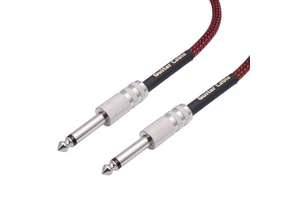 Instrument Cables Electric Guitar Cord 1/4 Inch Straight 6.35mm TS Mono Plug Connect Cable for Guitar Bass Drum Audio Device
