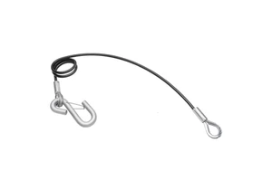 Factory Direct Custom Black Vinyl Trailer Safety Cables S-Hook