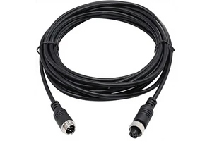 Waterproof 15ft/5 Meter 4 Pin Aviation Connector Video Audio Extend Cable for Truck Trailer Camper Bus Car CCTV Camera