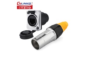 IP68 Waterproof RJ45 Ethernet Connector Industrial Ethernet Panel Plug Socket Connectors