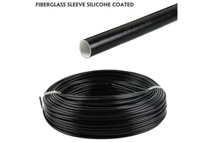 High Temp Insulation Tube Heat Resistant Wire Wrap Silicone Rubber Glass Fiber Tube for Auto Wire Harness Protection
