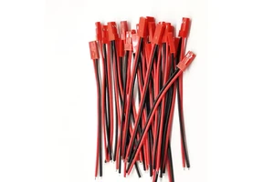 JST 2P 2.54mm Male Female Wire Connector Cable 22AWG UL1007 Tinned Copper PVC 100mm 500mm Custom Length OEM ODM