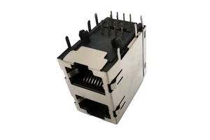 RJ45 Modular Jacks 2X1 RJ45 Stacked Connectors