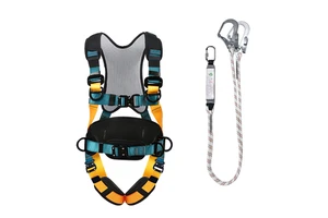 High-Altitude Work Full Body Safety Harness Five-Point Construction Outdoor Polyester Fall Protection Features Rescue Industrial