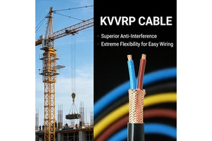 KVVRP High Flex Shielded Control Cable, Copper Conductor Anti-Interference Wire for Industrial Control & Mechanical Equipment
